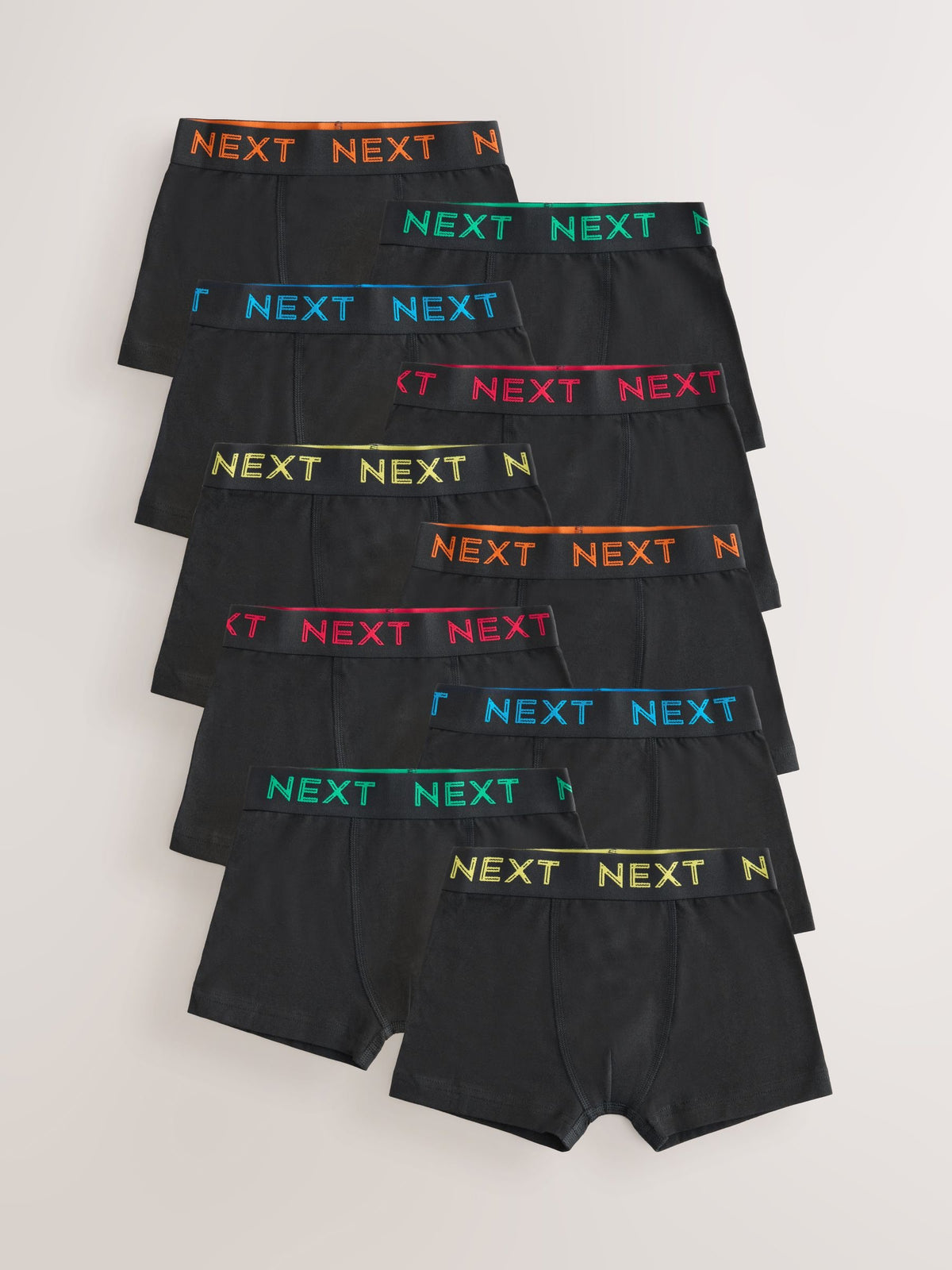 Dsiney Kidz - Black with colour waistband Trunks 10 Pack (1.5-16yrs) image 1