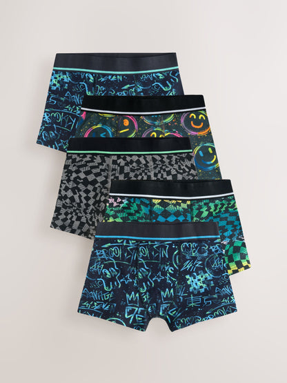Dsiney Kidz - Multi Grafitti Print Trunks 5 Pack (3-16yrs) image 1