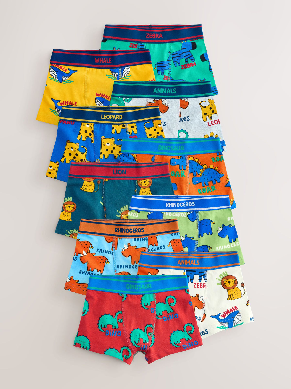Dsiney Kidz - Primary Animals Trunks 10 Pack (1.5-12yrs) image 1