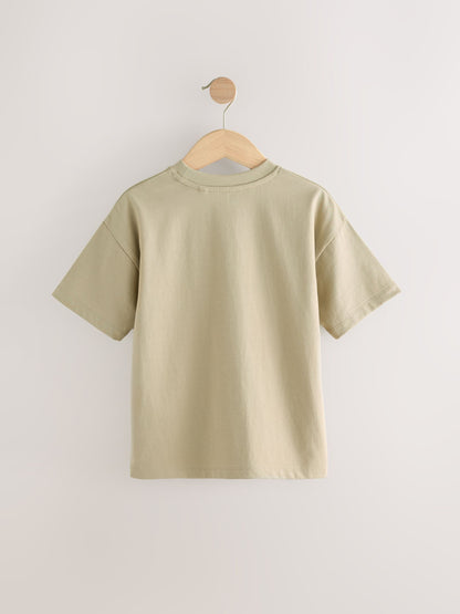 Dsiney Kidz - Khaki Green Relaxed Fit Short Sleeve T-Shirt (3-16yrs) image 2