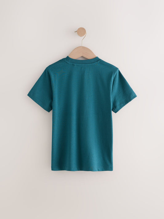 Dsiney Kidz - Teal Blue Regular Fit Short Sleeve T-Shirt (3-16yrs) image 2
