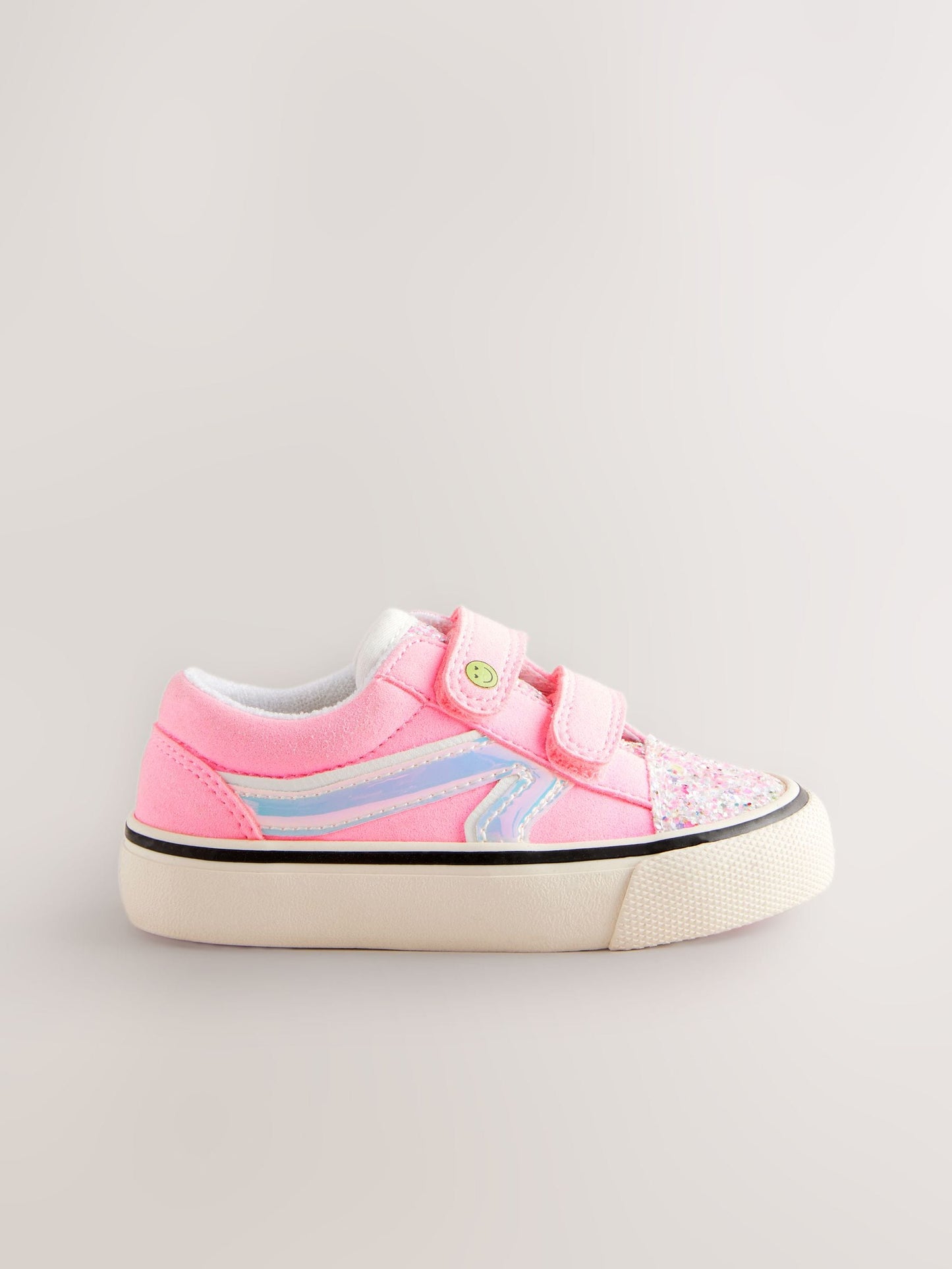 Pink Wide Fit (G) Touch Fastening Trainers image 3