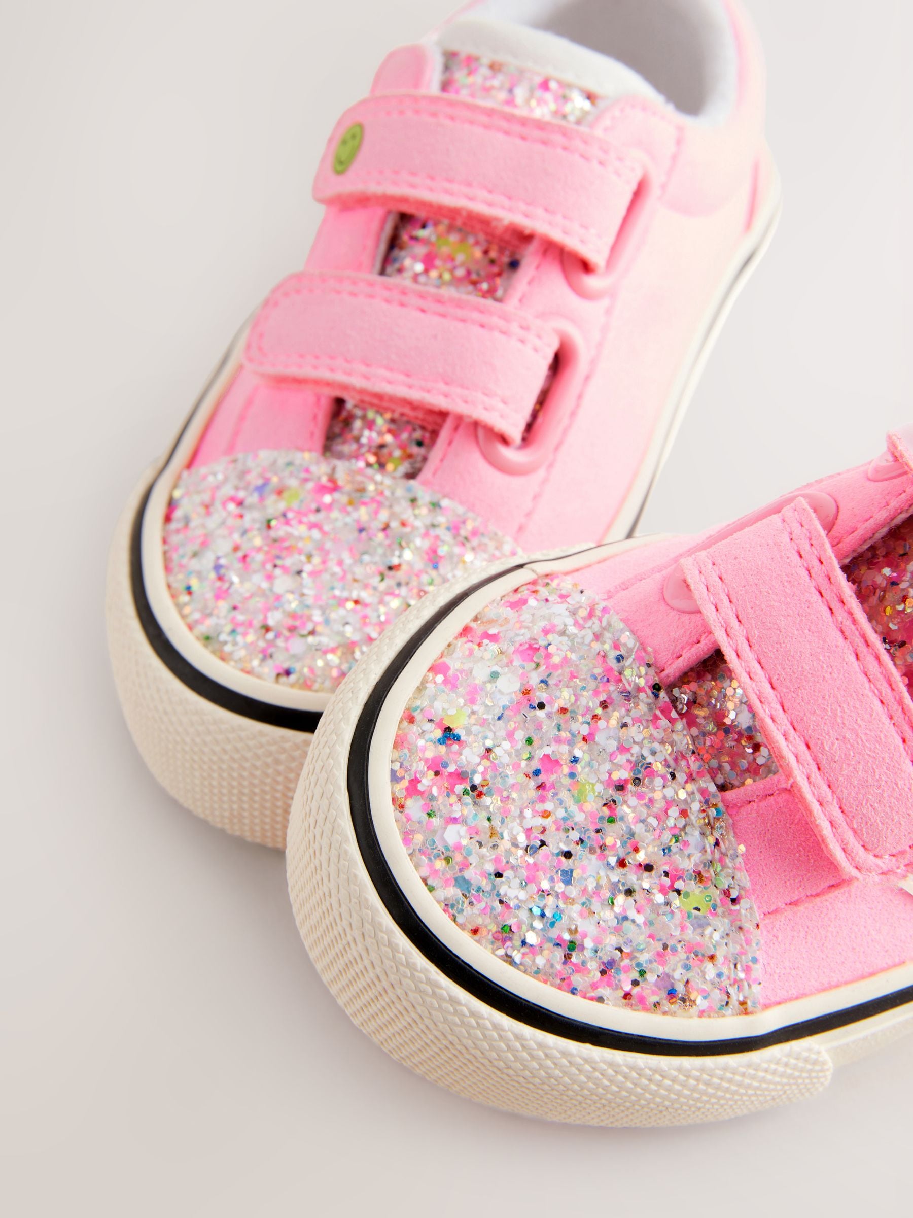 Pink Wide Fit (G) Touch Fastening Trainers image 5