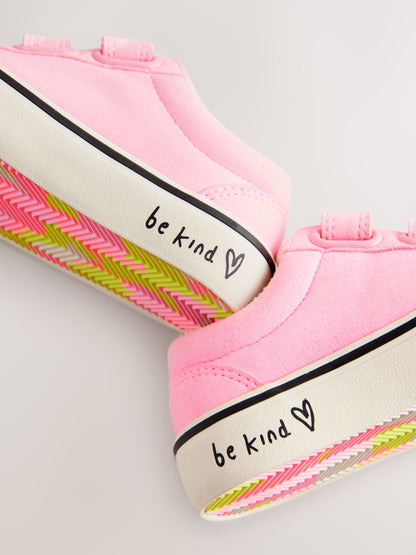 Pink Wide Fit (G) Touch Fastening Trainers image 7