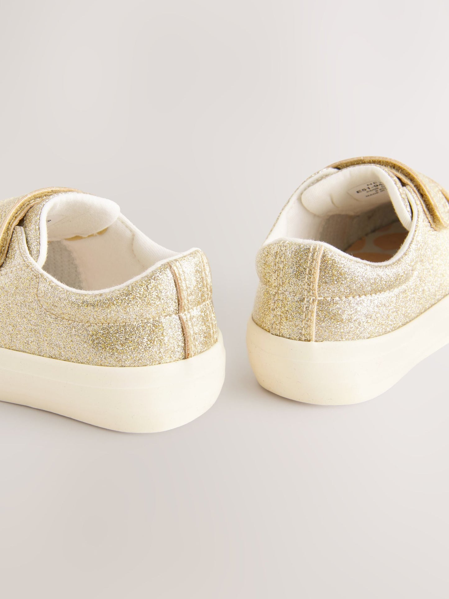 Gold Wide Fit (G) Chunky Trainers With Touch Fastening image 5