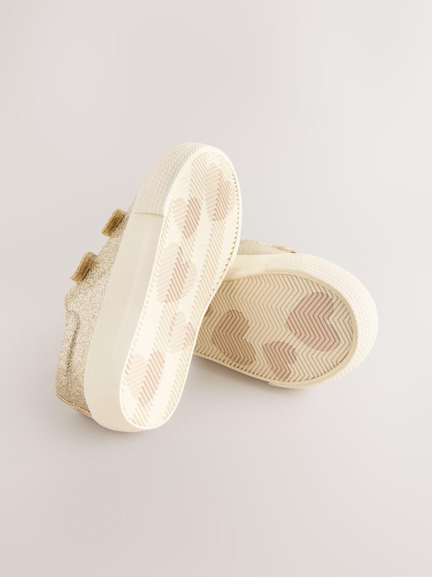 Gold Wide Fit (G) Chunky Trainers With Touch Fastening image 6