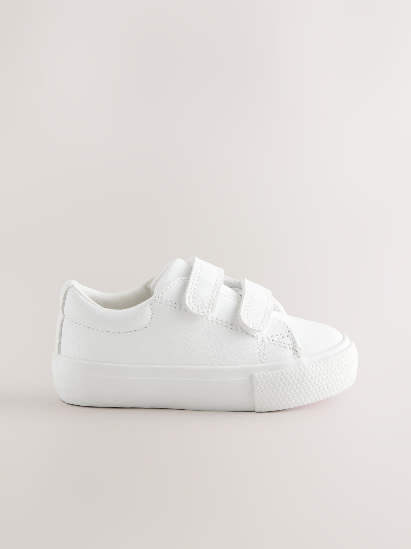 White Wide Fit (G) Chunky Trainers With Touch Fastening image 2