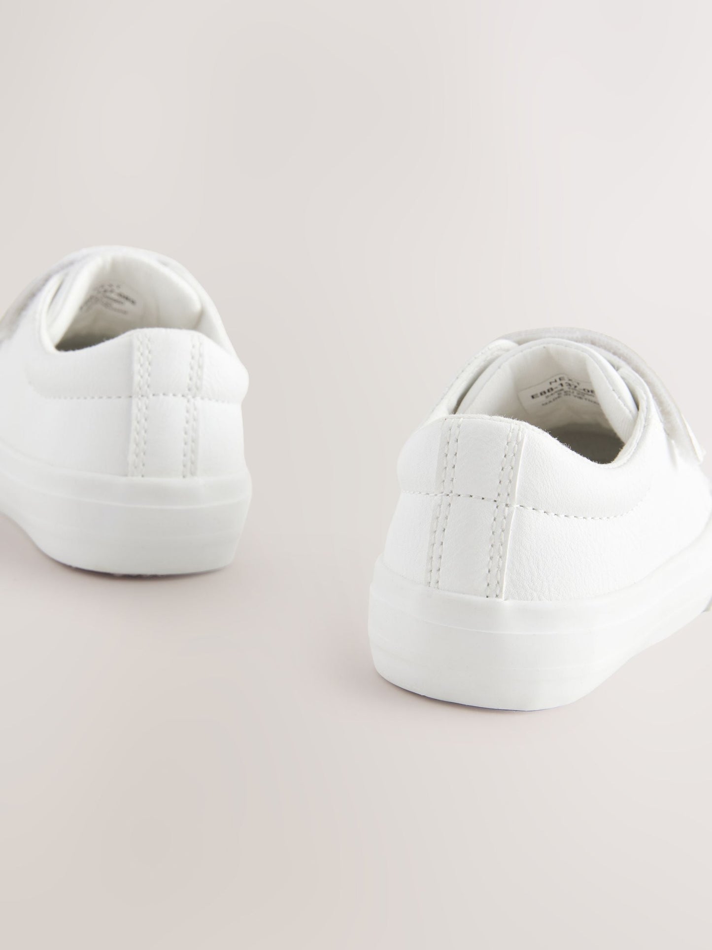 White Wide Fit (G) Chunky Trainers With Touch Fastening image 4