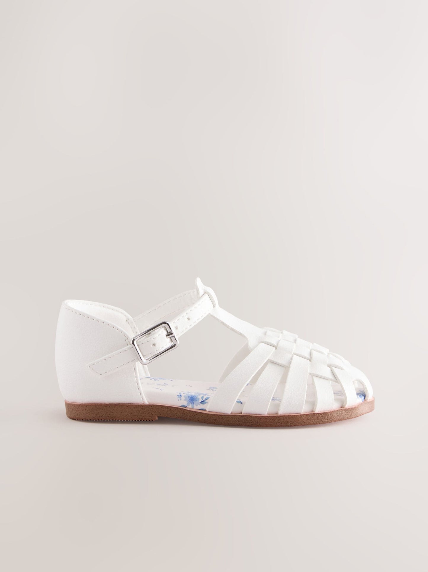 White Wide Fit (G) Fisherman Occasion Sandals image 3