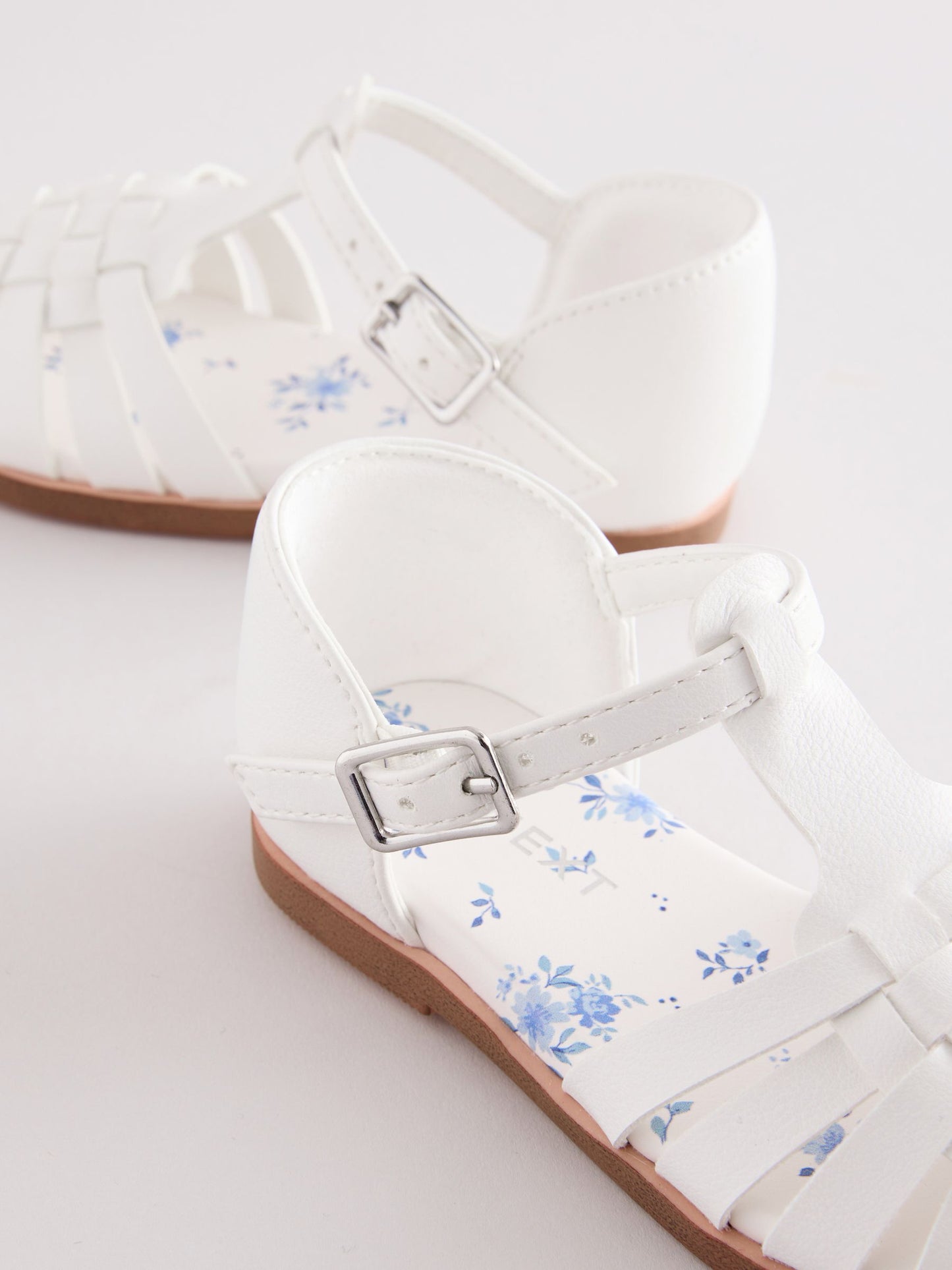 White Wide Fit (G) Fisherman Occasion Sandals image 5