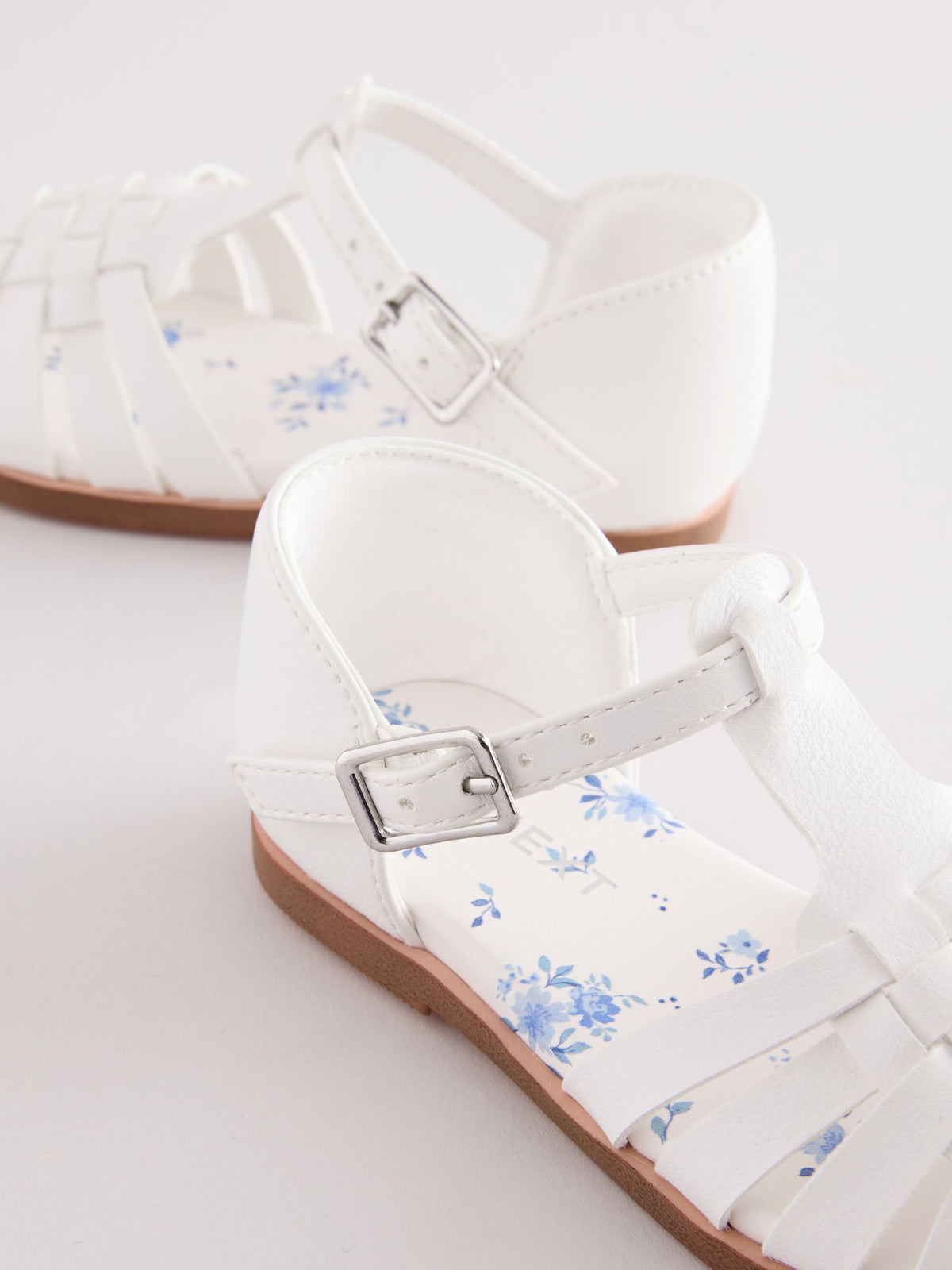 White Wide Fit (G) Fisherman Occasion Sandals image 4