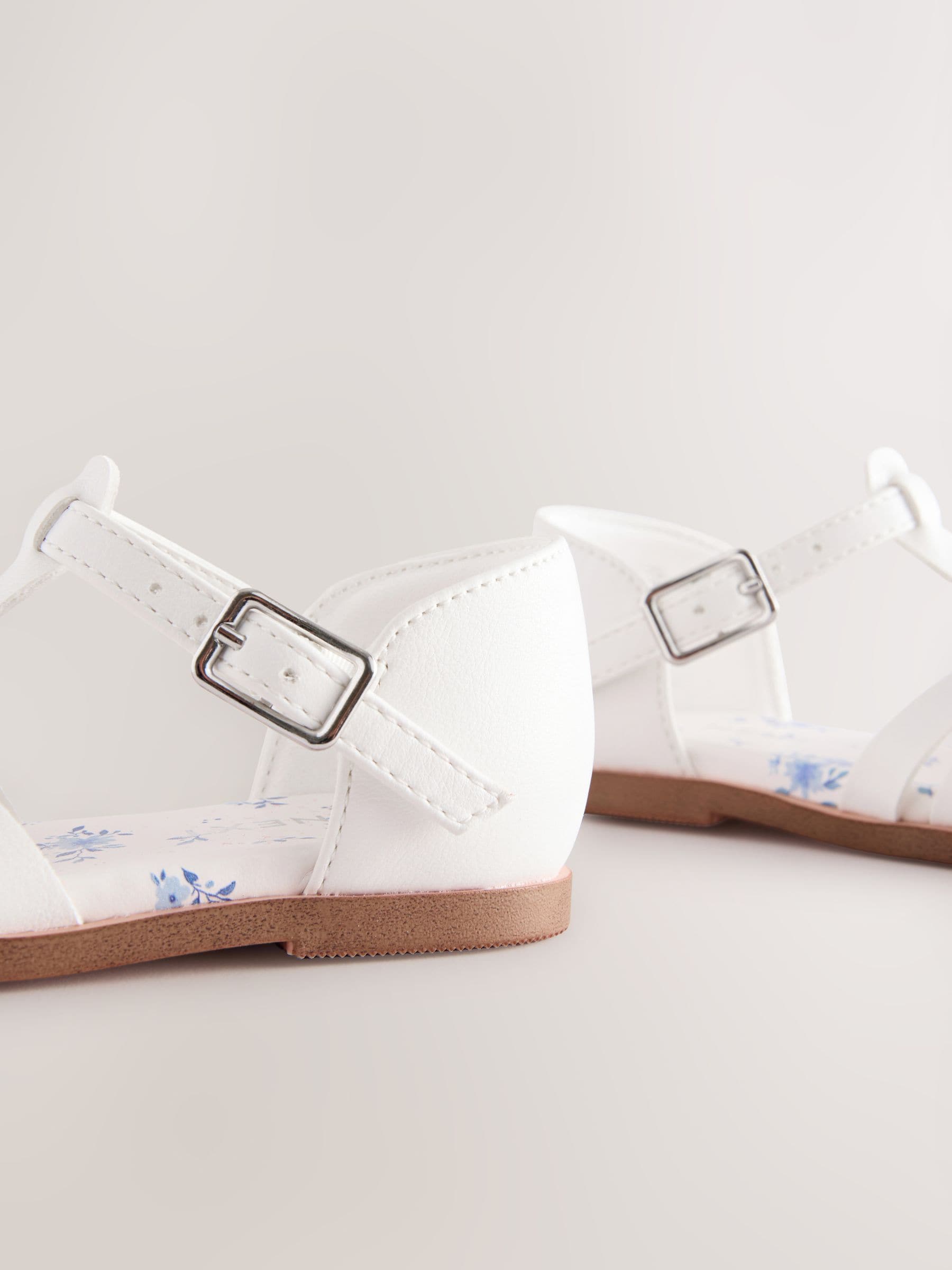 White Wide Fit (G) Fisherman Occasion Sandals image 7