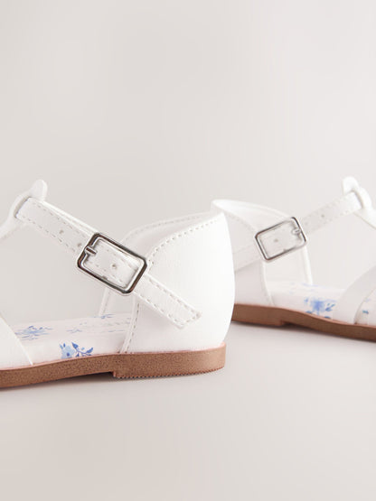 White Wide Fit (G) Fisherman Occasion Sandals image 7