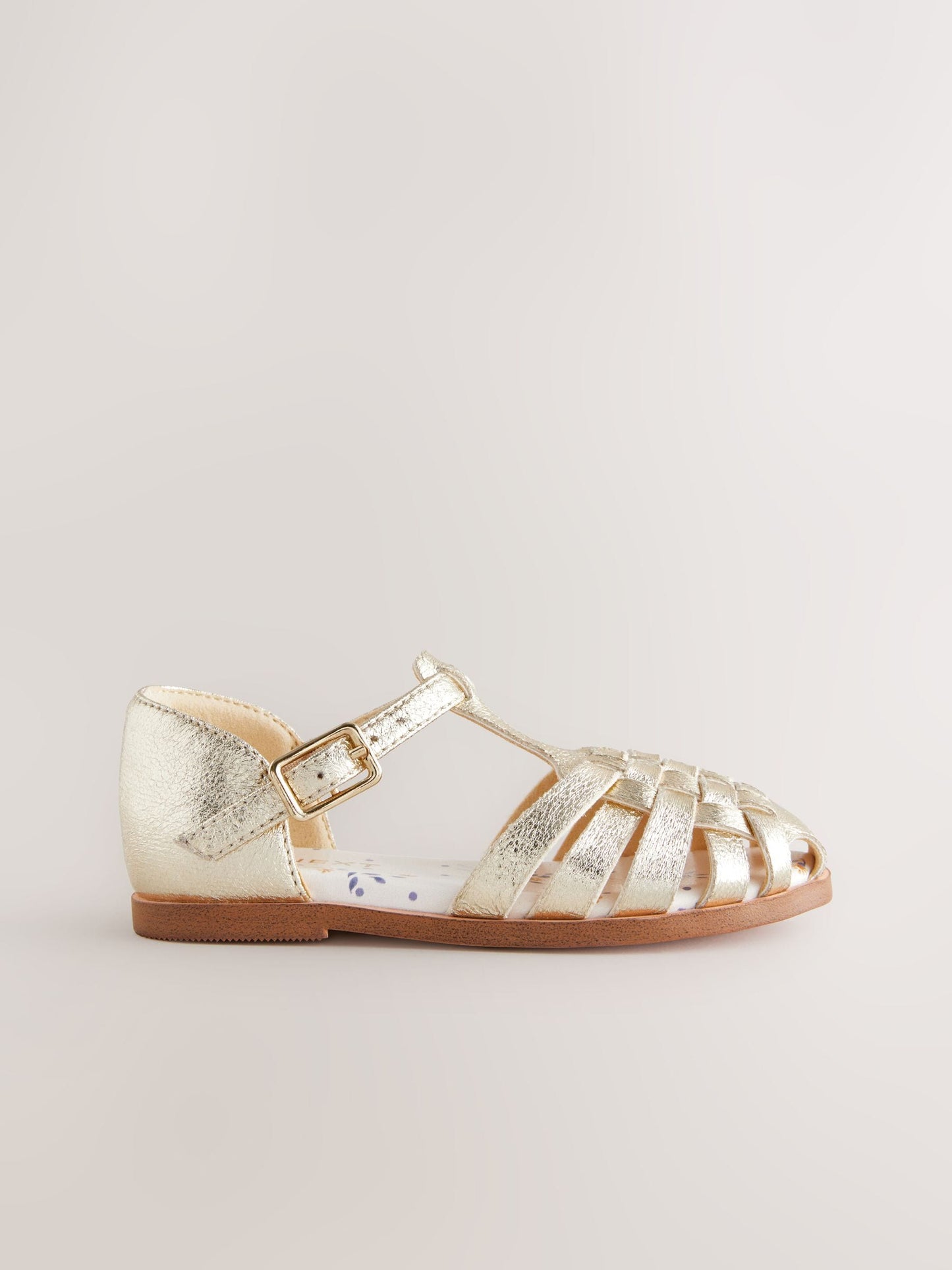 Gold Wide Fit (G) Fisherman Occasion Sandals image 3