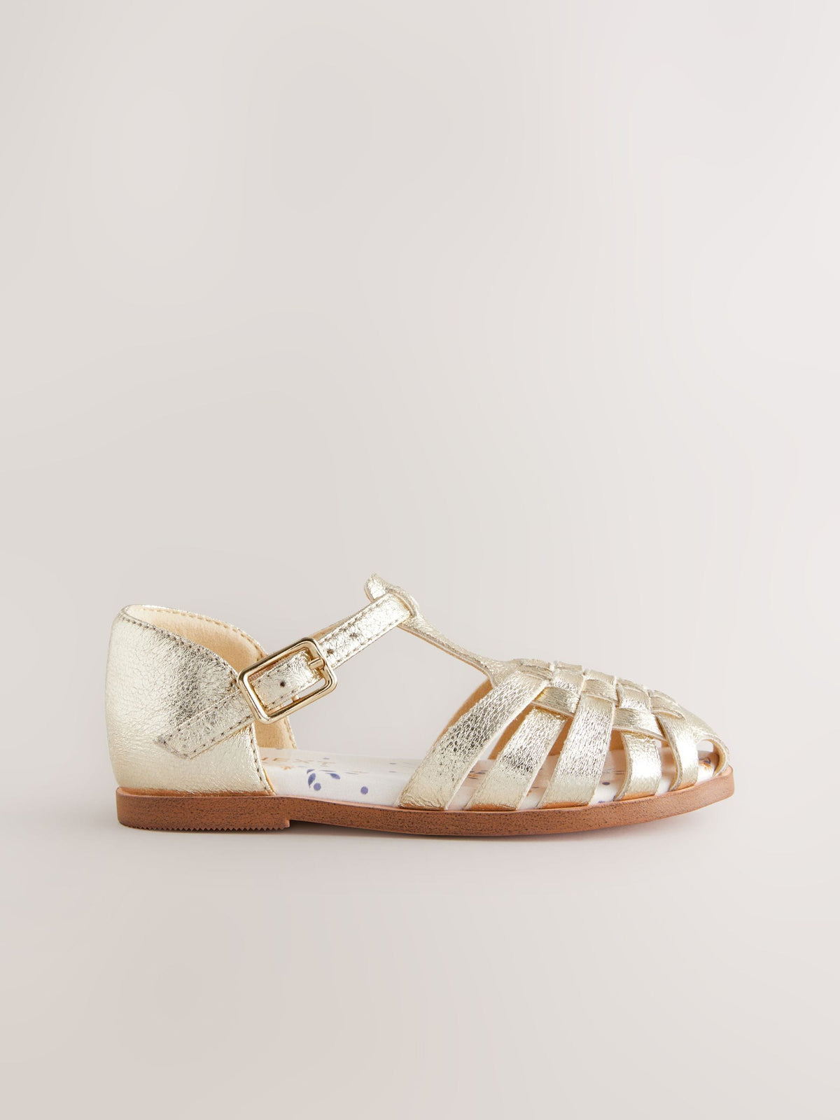 Gold Wide Fit (G) Fisherman Occasion Sandals image 3