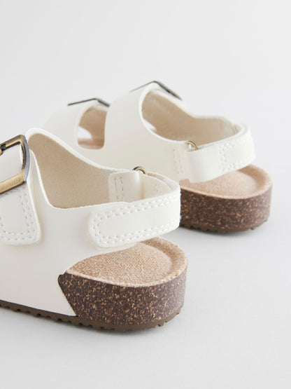 Neutral White Wide Fit (G) Corkbed Two Strap Sandals image 4