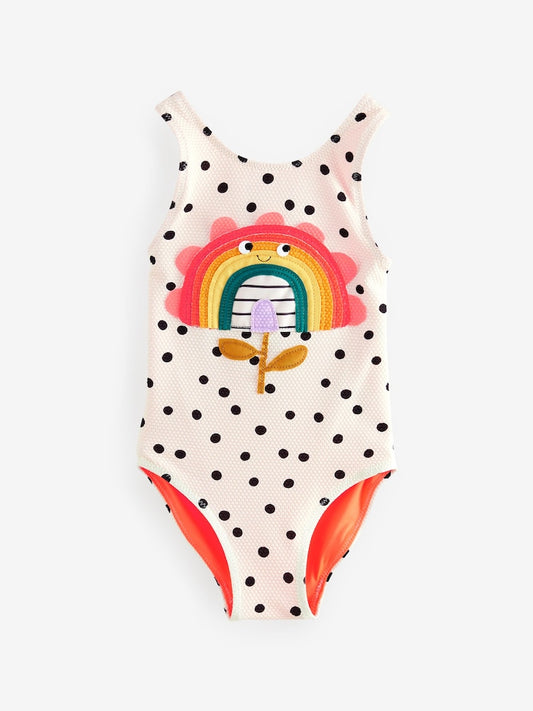Ecru Spot Rainbow Swimsuit Immediate
