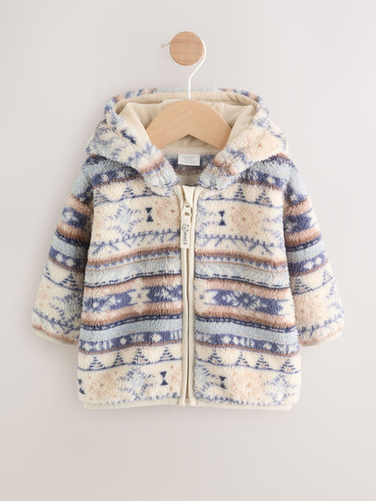 Blue Fleece Zip Through Baby Jacket (0mths-2yrs)