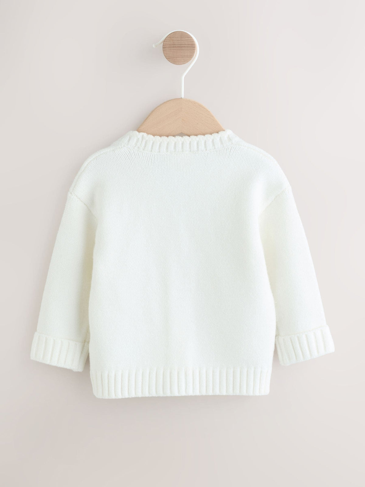 Cream Embroidered Bow Baby Cardigan (0mths-2yrs) - image 6