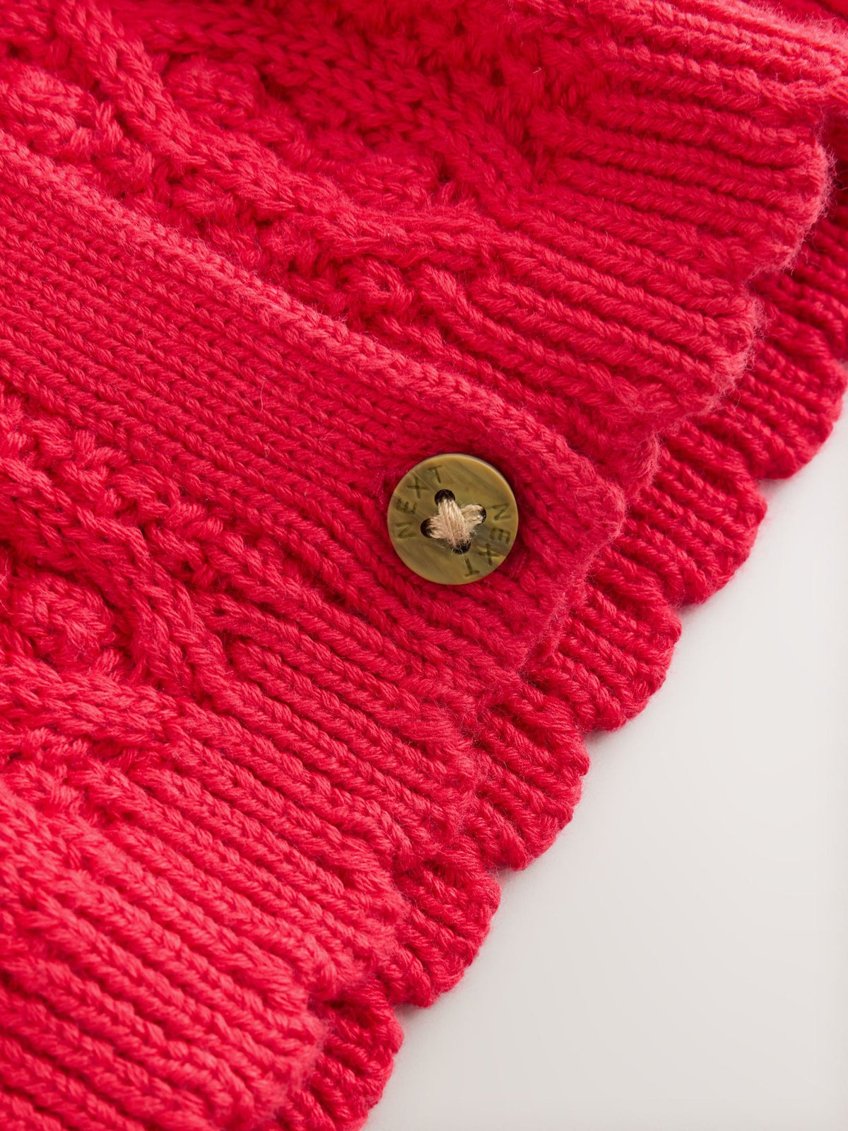 Red Frill Collar Knitted Baby Cardigan (0mths-2yrs) - image 8