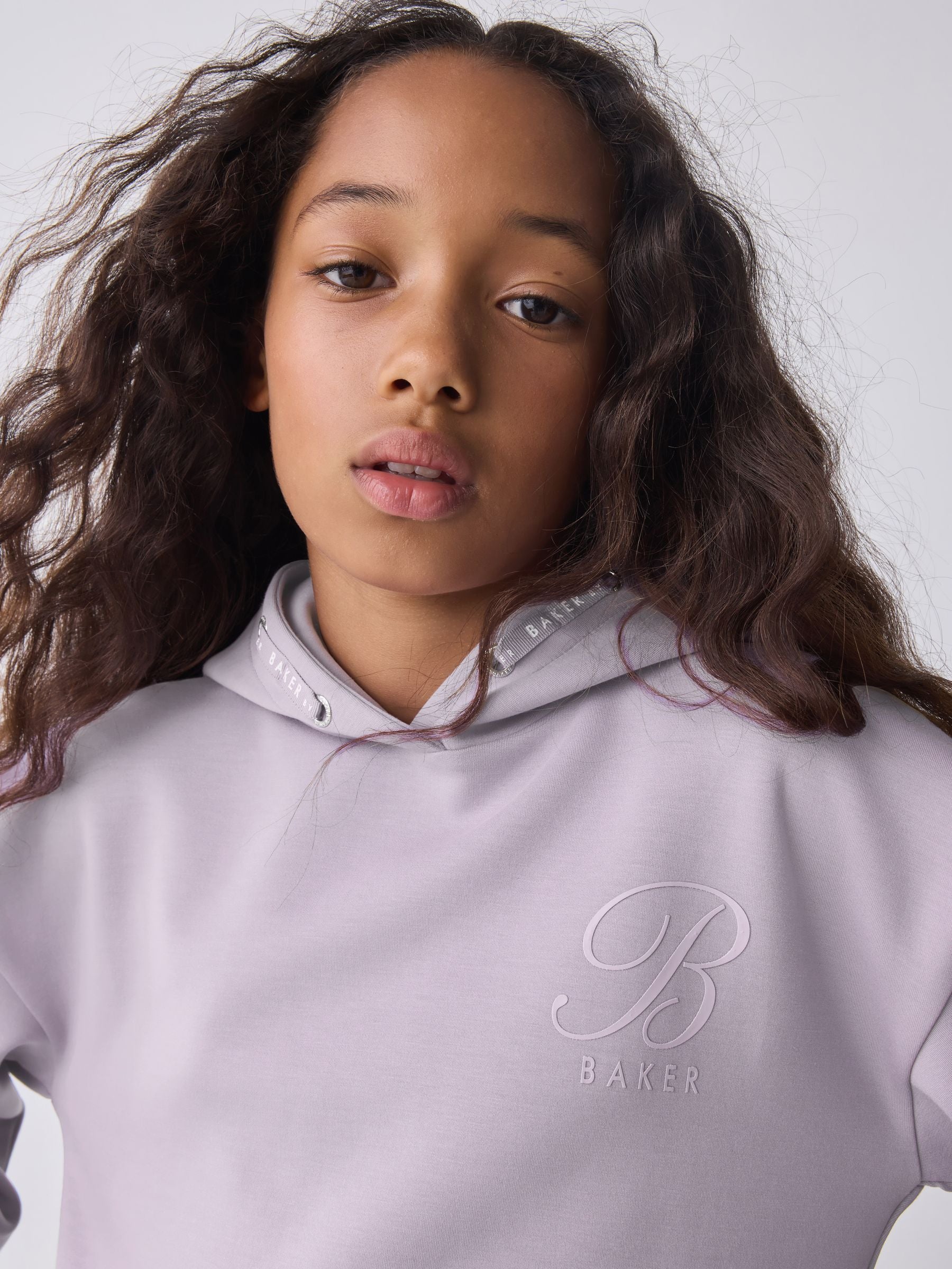Baker by Ted Baker Lilac Purple Premium Bubble Hem Peplum Hoodie image 6