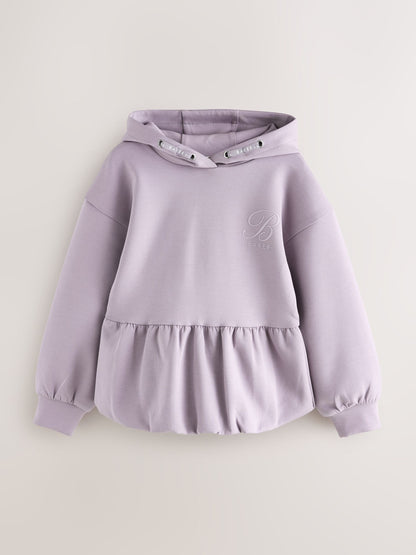 Baker by Ted Baker Lilac Purple Premium Bubble Hem Peplum Hoodie image 7