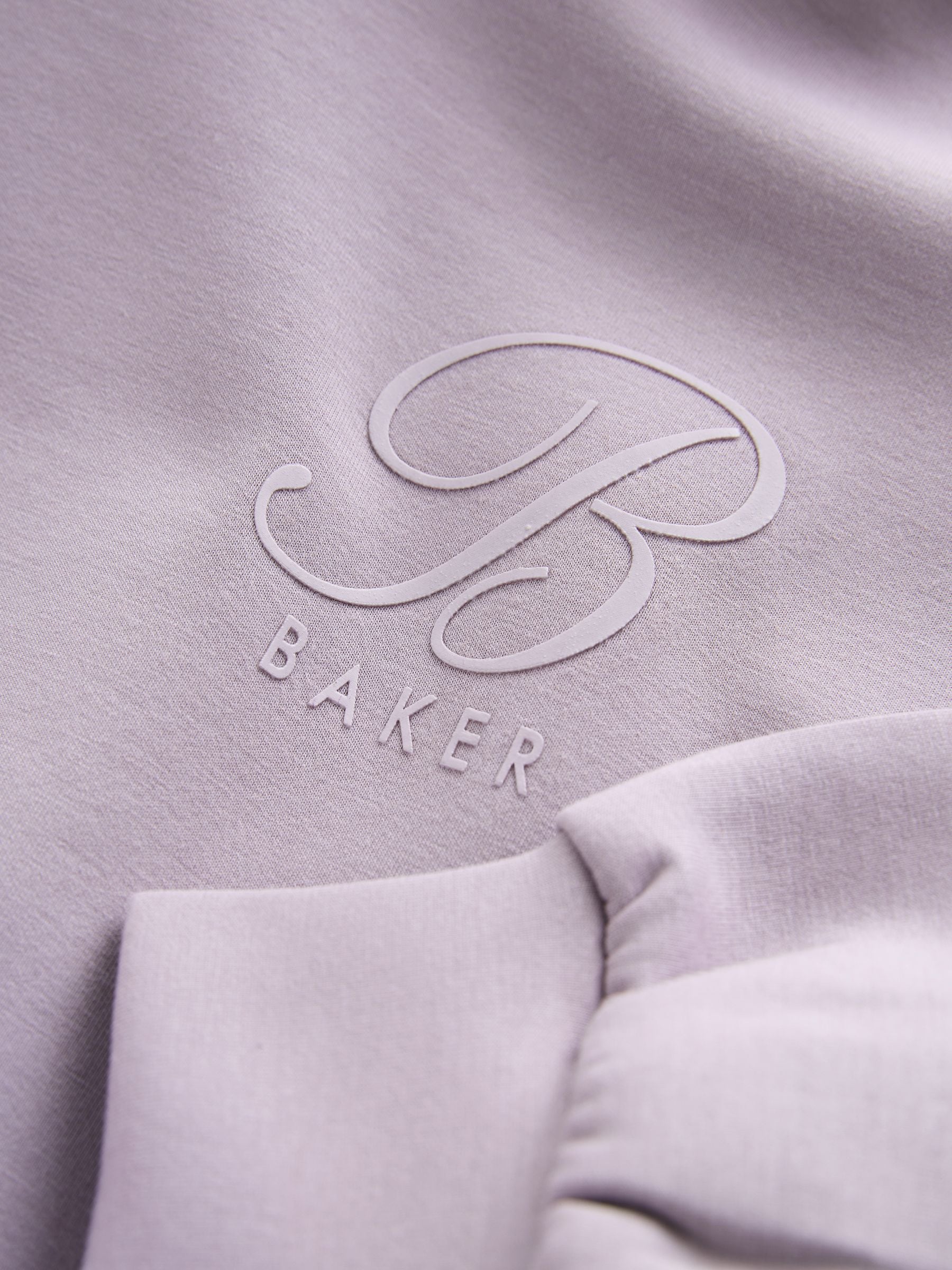 Baker by Ted Baker Lilac Purple Premium Bubble Hem Peplum Hoodie image 9
