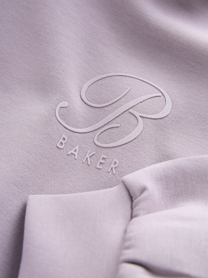 Baker by Ted Baker Lilac Purple Premium Bubble Hem Peplum Hoodie image 9