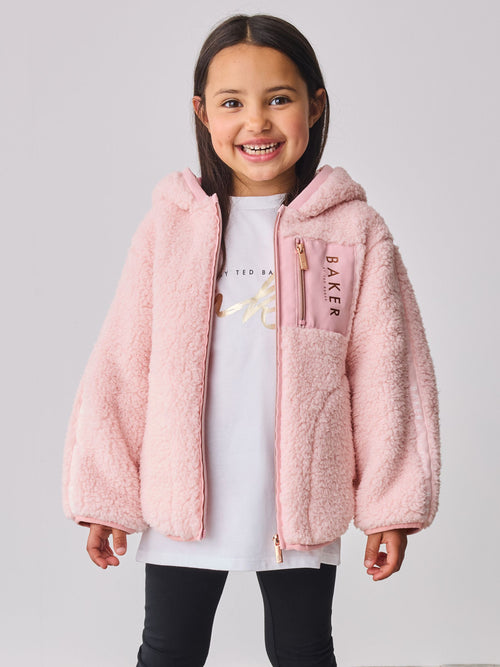 Baker by Ted Baker Zip Through Hooded Fleece Jacket image 1