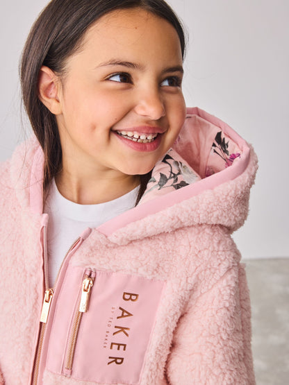 Baker by Ted Baker Zip Through Hooded Fleece Jacket