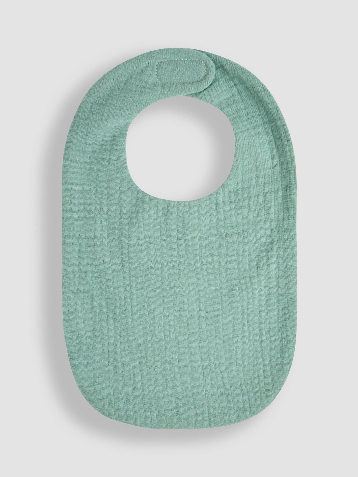 JoJo Maman Bébé Green Baby Muslin Frill Bib image 1