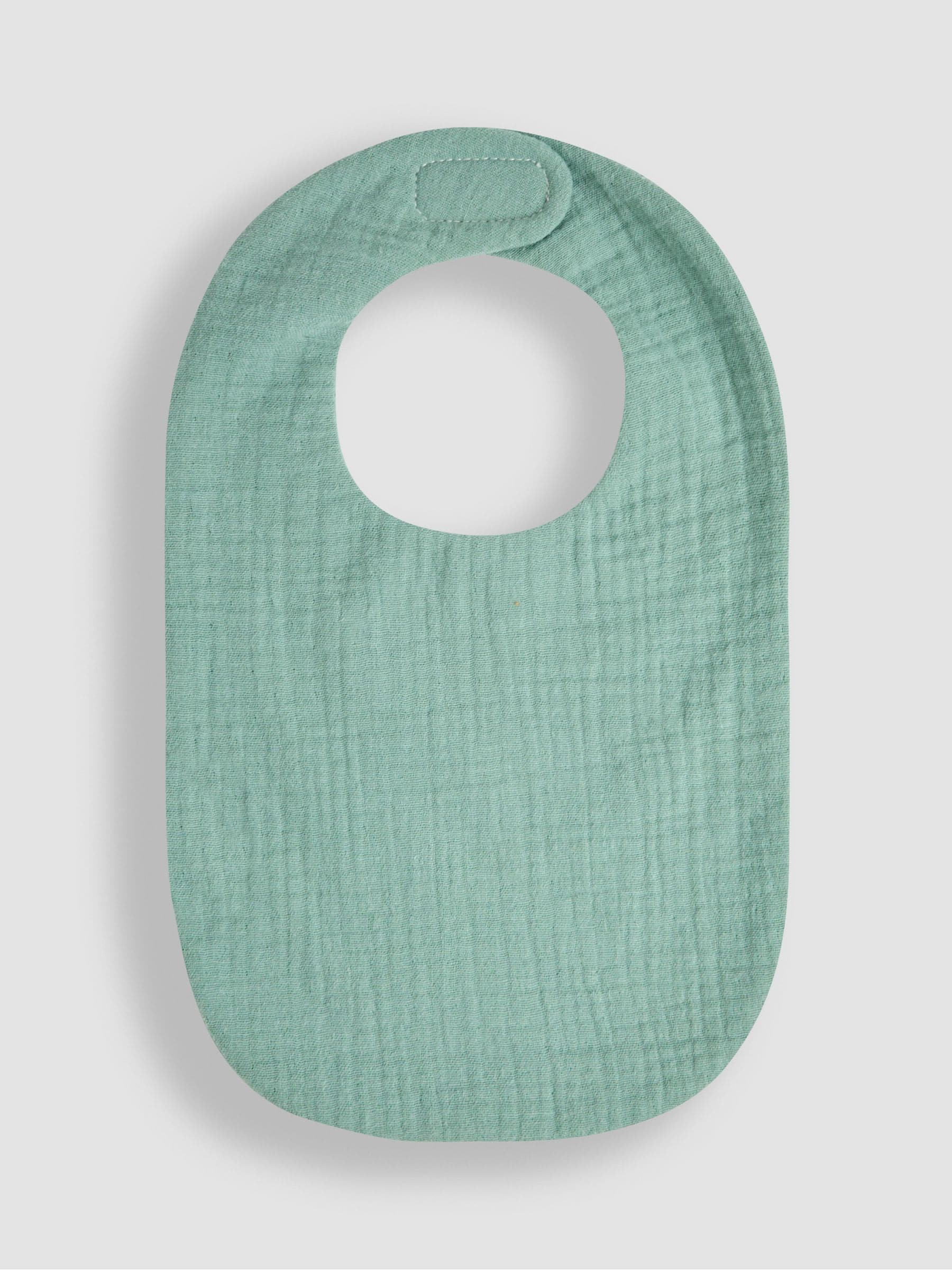 JoJo Maman Bébé Green Baby Muslin Frill Bib image 1