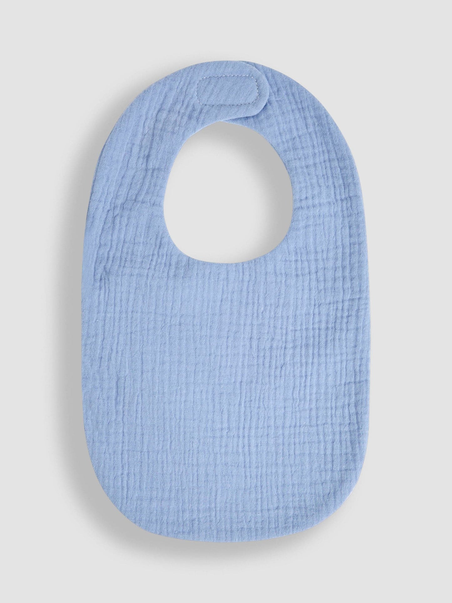 JoJo Maman Bébé Blue Baby Muslin Frill Bib image 1