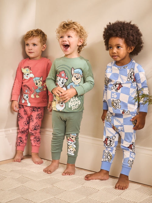 Green/Blue/Red Paw Patrol Snuggle Pyjamas 3 Pack (9mths-9yrs) image 1