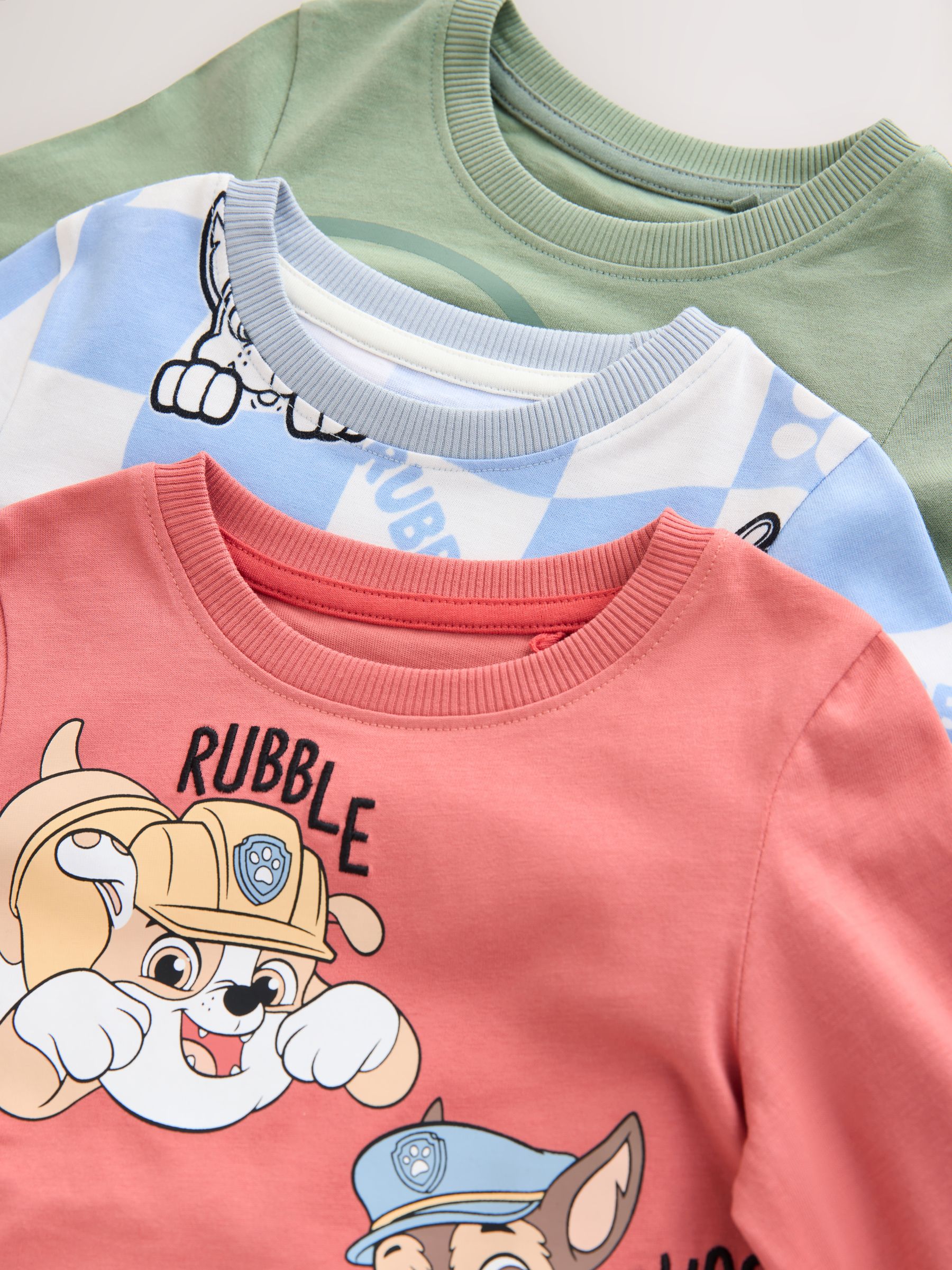 Dsiney Kidz - Green/Blue/Red Paw Patrol Snuggle Pyjamas 3 Pack (9mths-9yrs) image 8