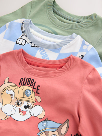 Dsiney Kidz - Green/Blue/Red Paw Patrol Snuggle Pyjamas 3 Pack (9mths-9yrs) image 8