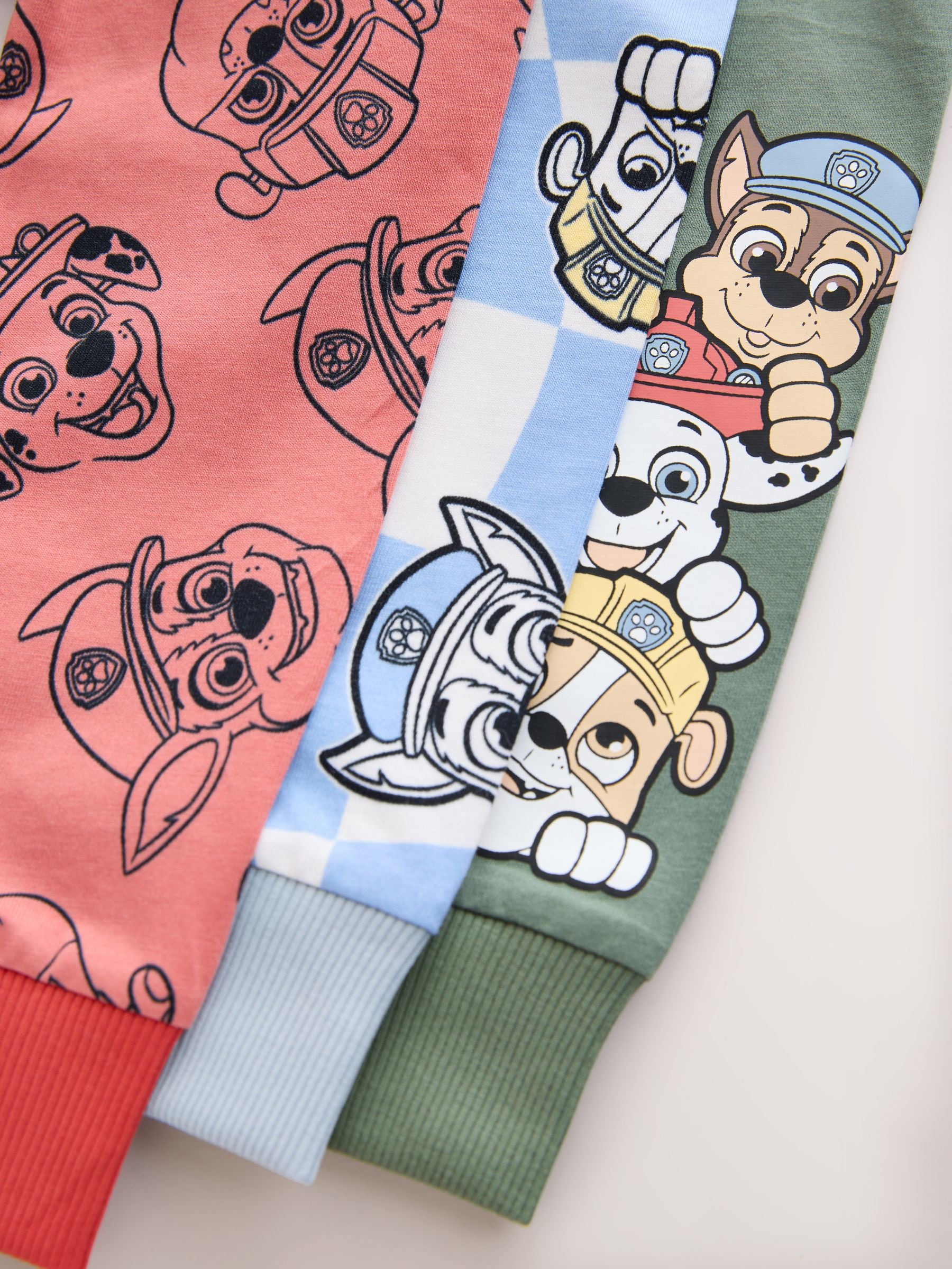 Dsiney Kidz - Green/Blue/Red Paw Patrol Snuggle Pyjamas 3 Pack (9mths-9yrs) image 9