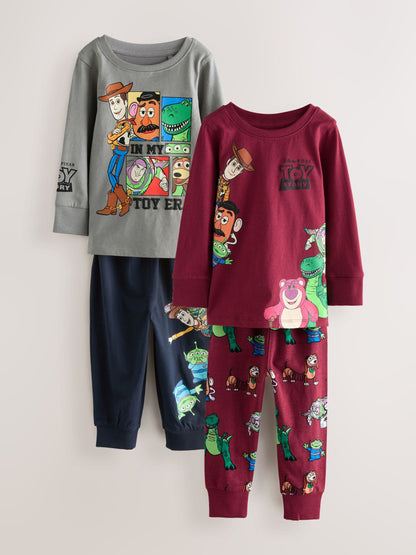 Multi Toystory License Snuggle Pyjamas 2 Pack (9mths-8yrs)