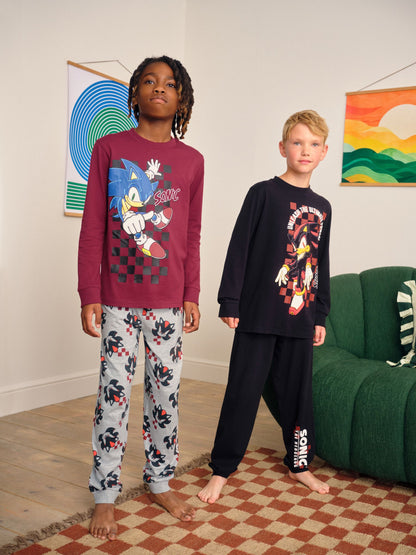 Multi Sonic Jogger Fit Pyjamas 2 Pack (3-14yrs) image 1
