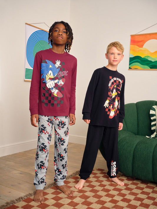 Multi Sonic Jogger Fit Pyjamas 2 Pack (3-14yrs) image 1