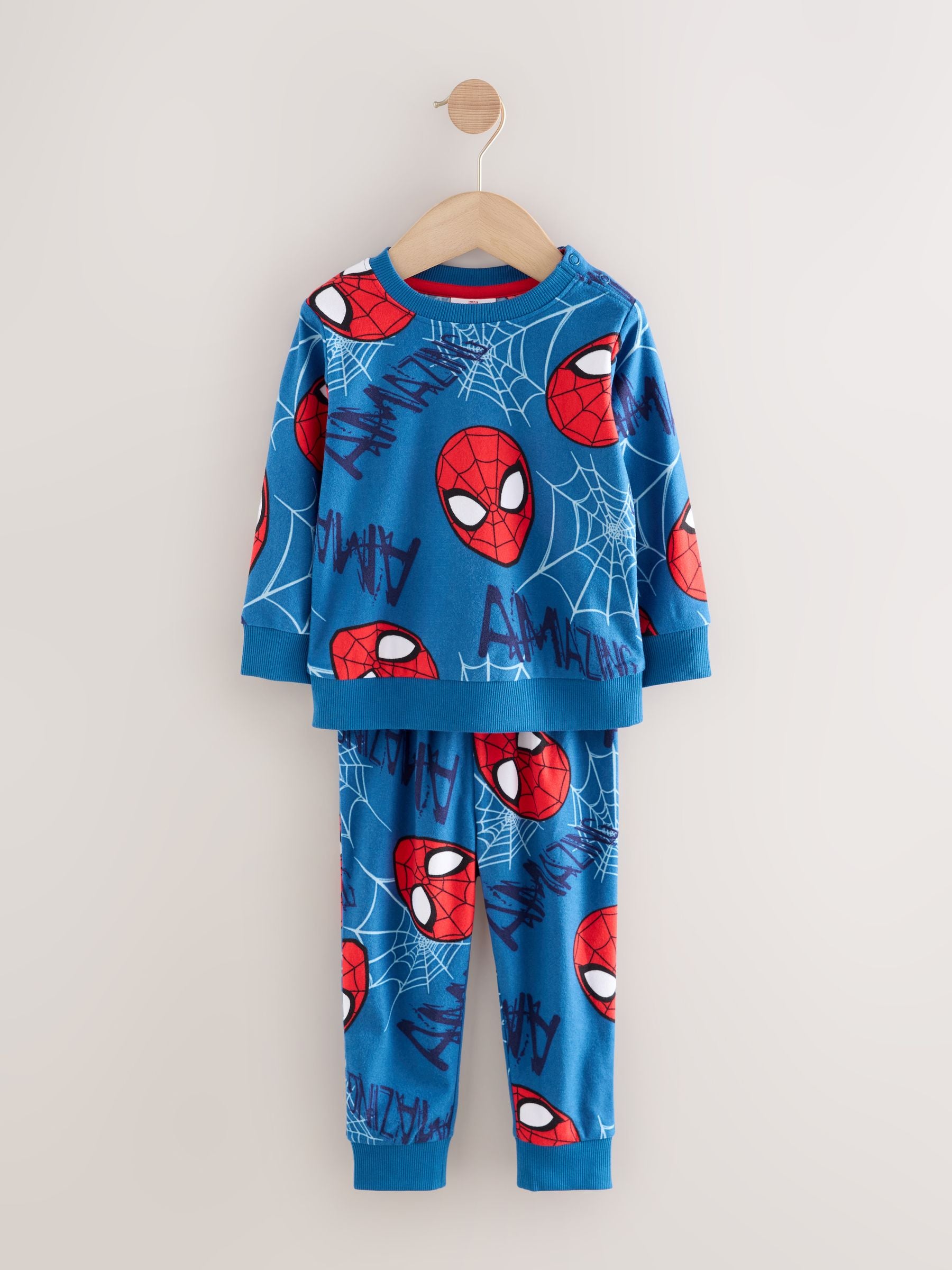 Dsiney Kidz - Navy Spiderman Single Cosy Fleece License Pyjamas (12mths-10yrs) image 3
