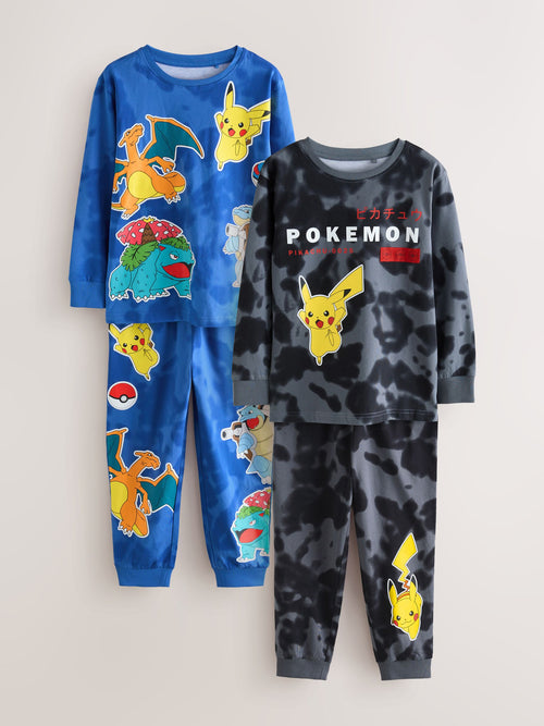 Blue/Black Pokemon Jogger Pyjamas 2 Pack (3-14yrs) image 1