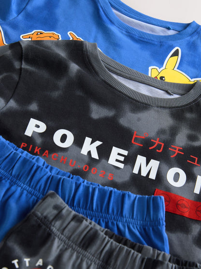 Dsiney Kidz - Blue/Black Pokemon Jogger Pyjamas 2 Pack (3-14yrs) image 5