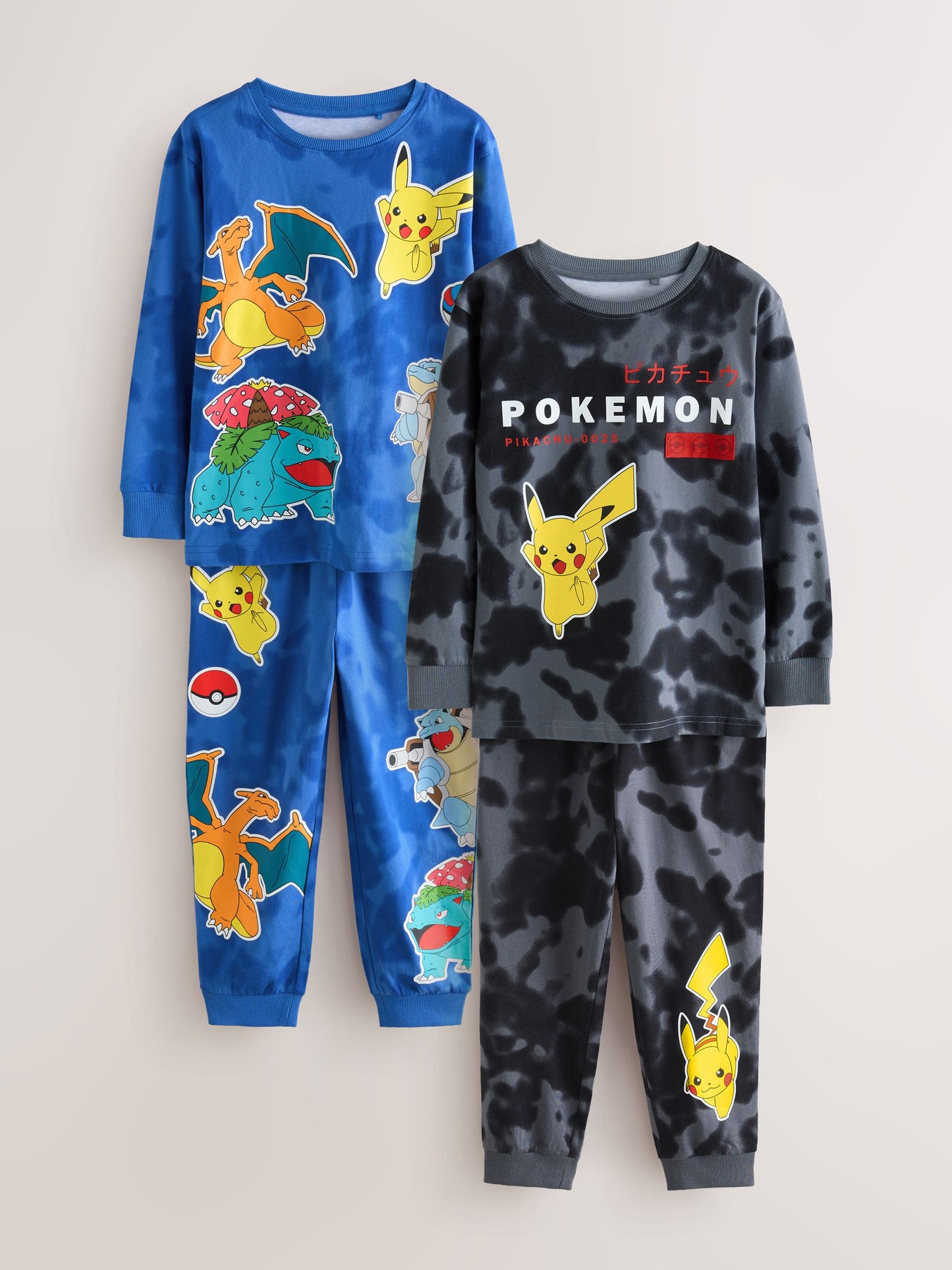 Dsiney Kidz - Blue/Black Pokemon Jogger Pyjamas 2 Pack (3-14yrs) image 1