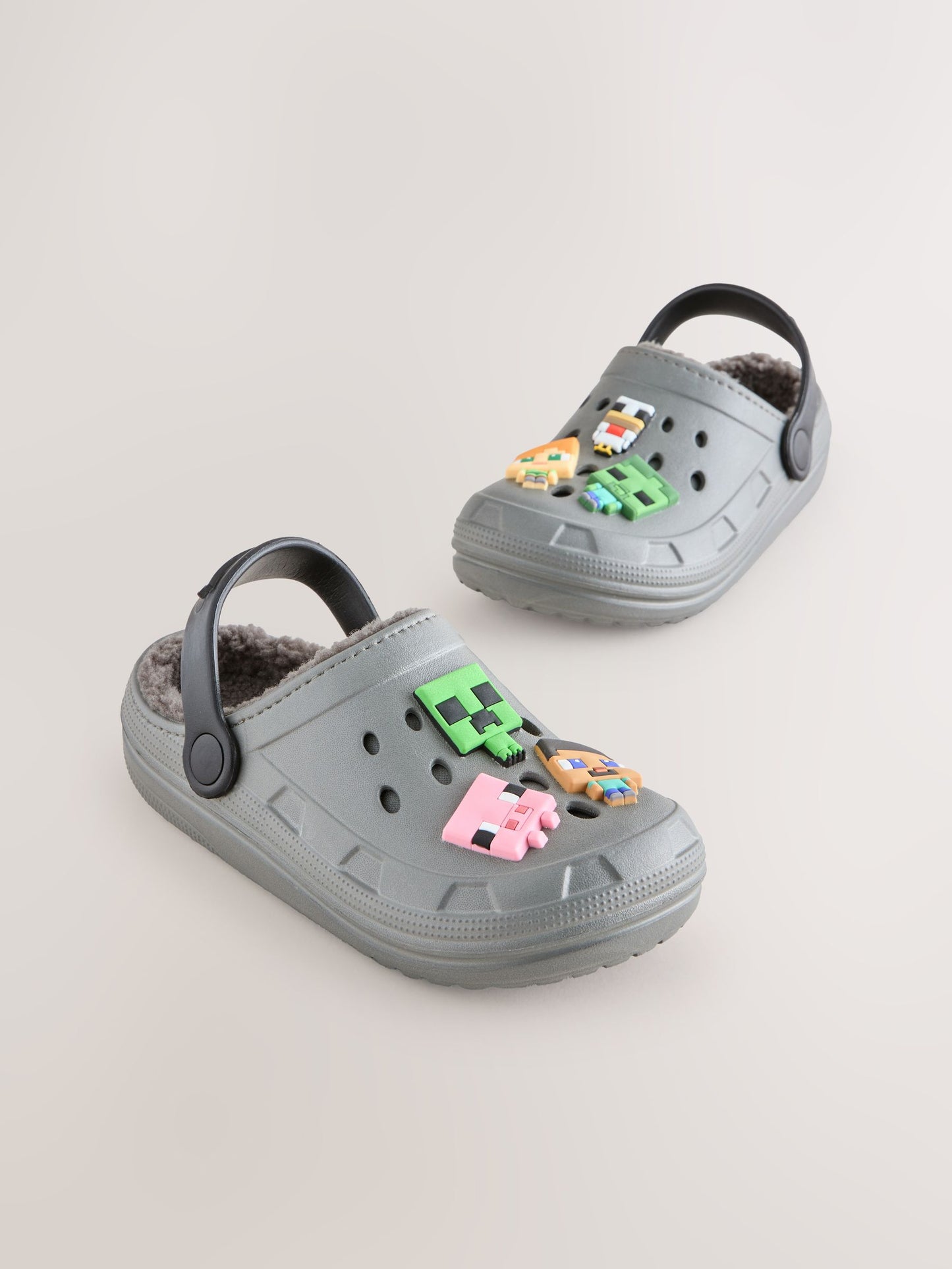 Dsiney Kidz - Grey Minecraft Warm Lined Slipper Clogs image 1