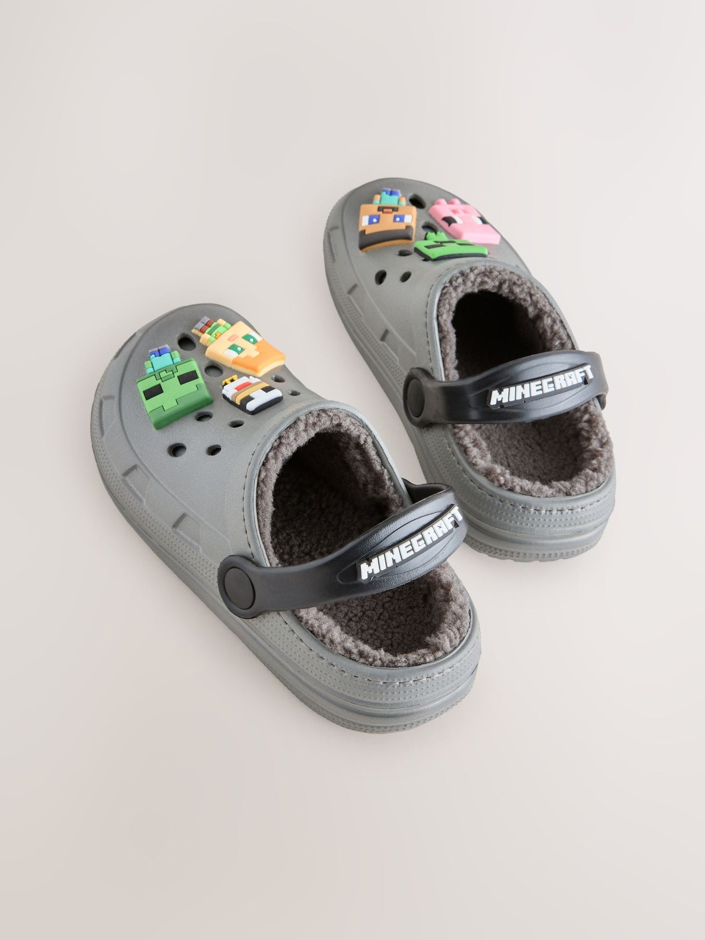 Dsiney Kidz - Grey Minecraft Warm Lined Slipper Clogs image 2