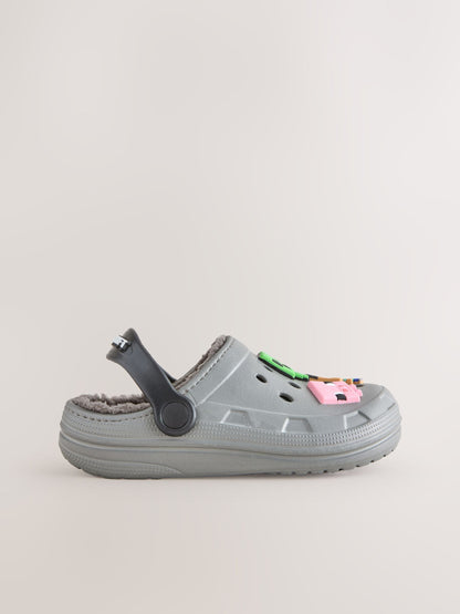 Dsiney Kidz - Grey Minecraft Warm Lined Slipper Clogs image 3