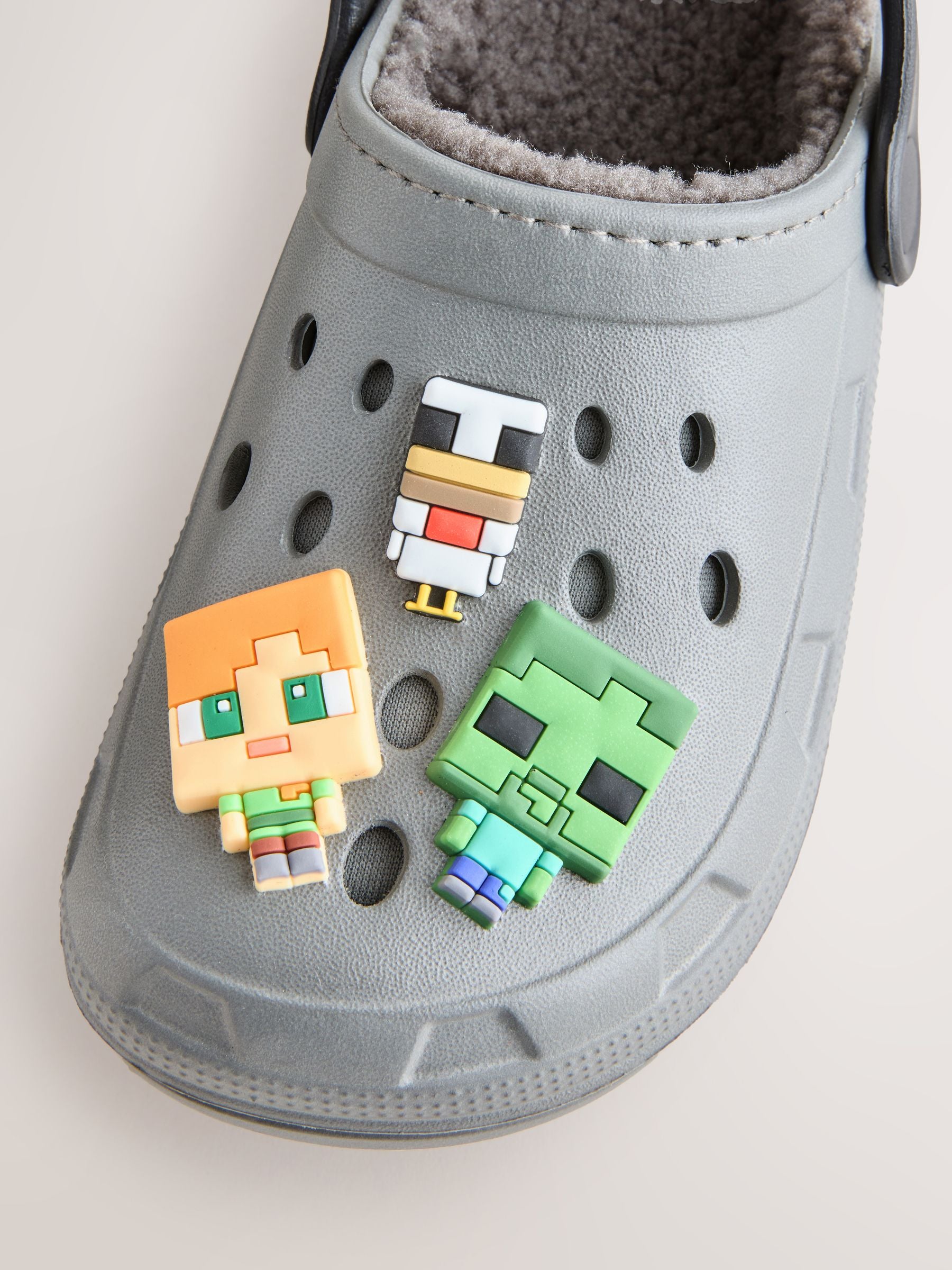 Dsiney Kidz - Grey Minecraft Warm Lined Slipper Clogs image 4