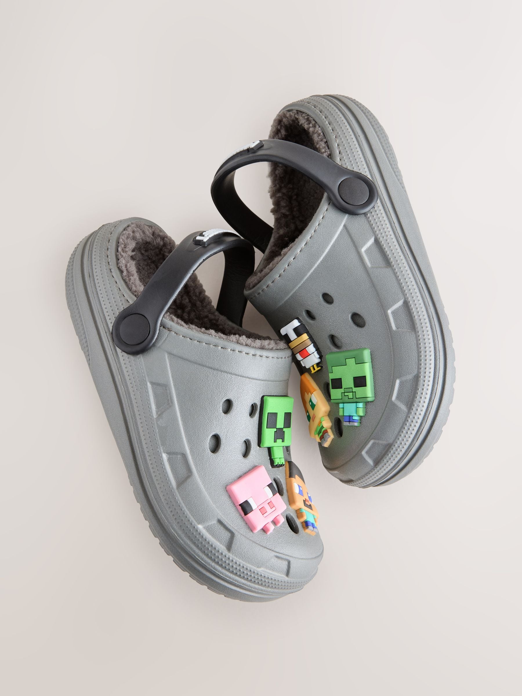 Dsiney Kidz - Grey Minecraft Warm Lined Slipper Clogs image 5