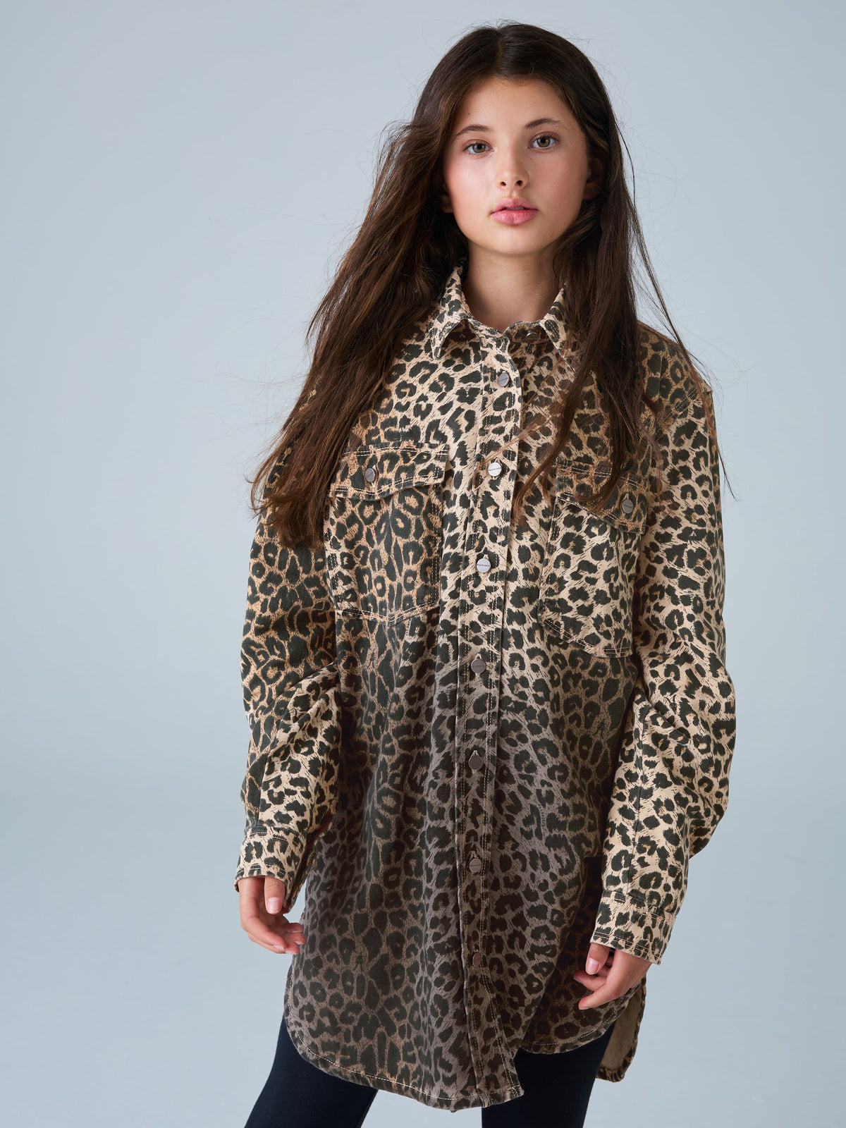 smALLSAINTS Leopard Lily Oversized Shacket - image 3